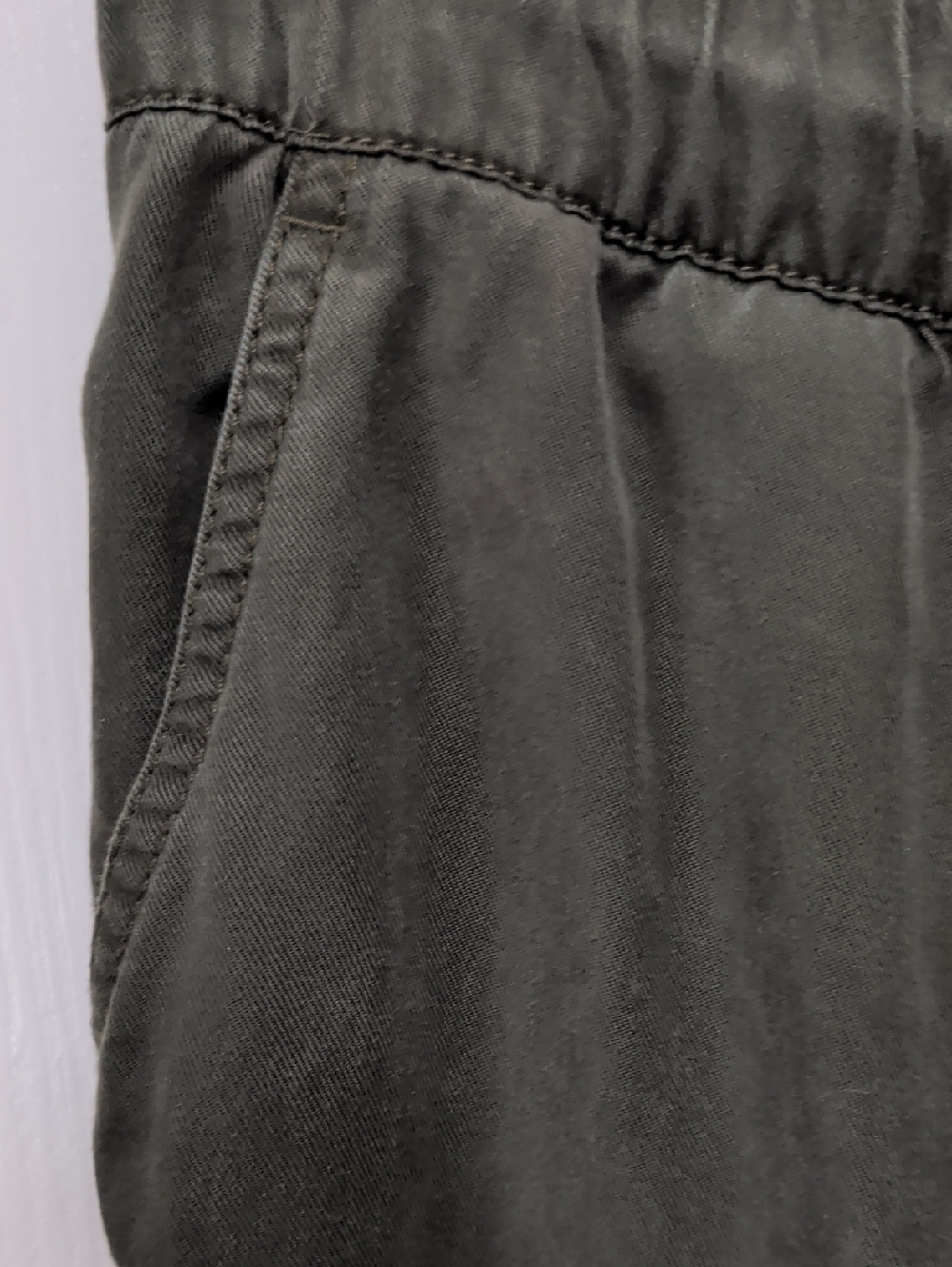 LOFT Olive Green Utility Jogger Pants Women's Medium Pull On Drawstring Casual - Picture 5 of 6